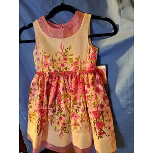 Youngland Girls Size 6 Floral Dress with Belt